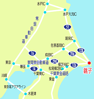 関東近県からの地図